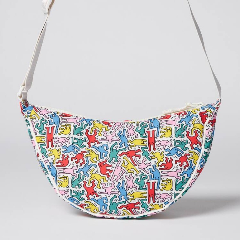 Uniqlo Keith Haring Ut Round Mini Shoulder Women's Bags White | LKHQNO145