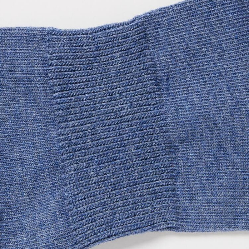 Uniqlo Layered Short Men's Socks Blue | ISOMVE207