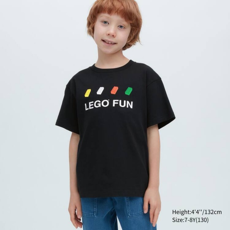 Uniqlo Lego® City Ut Graphic Kids' T Shirts Black | XWFQKI942