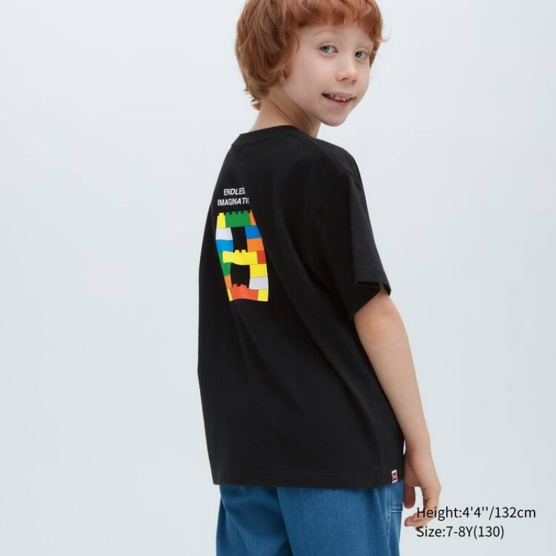 Uniqlo Lego® City Ut Graphic Kids' T Shirts Black | XWFQKI942