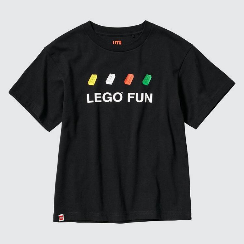 Uniqlo Lego® City Ut Graphic Kids' T Shirts Black | XWFQKI942