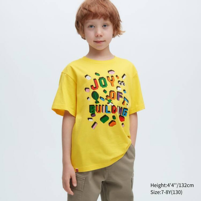 Uniqlo Lego® City Ut Graphic Kids' T Shirts Yellow | YDEKMJ269