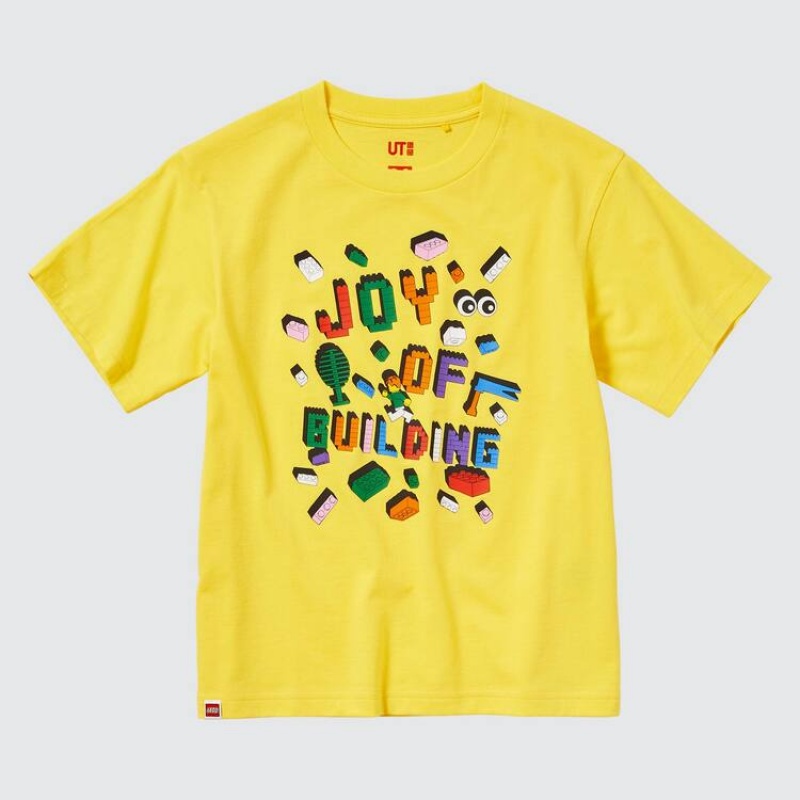 Uniqlo Lego® City Ut Graphic Kids' T Shirts Yellow | YDEKMJ269