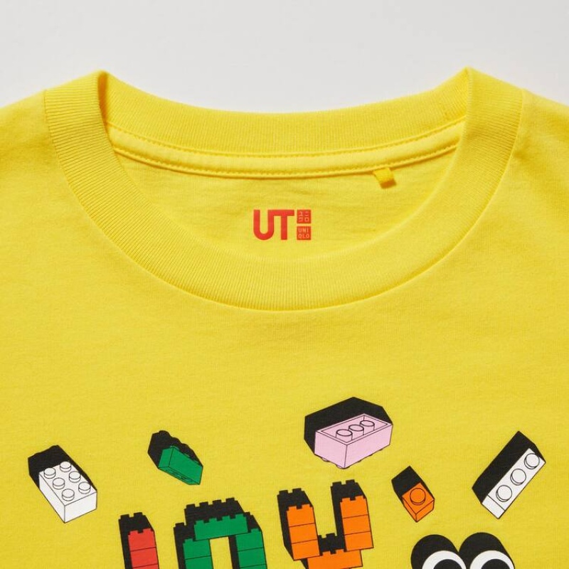 Uniqlo Lego® City Ut Graphic Kids' T Shirts Yellow | YDEKMJ269