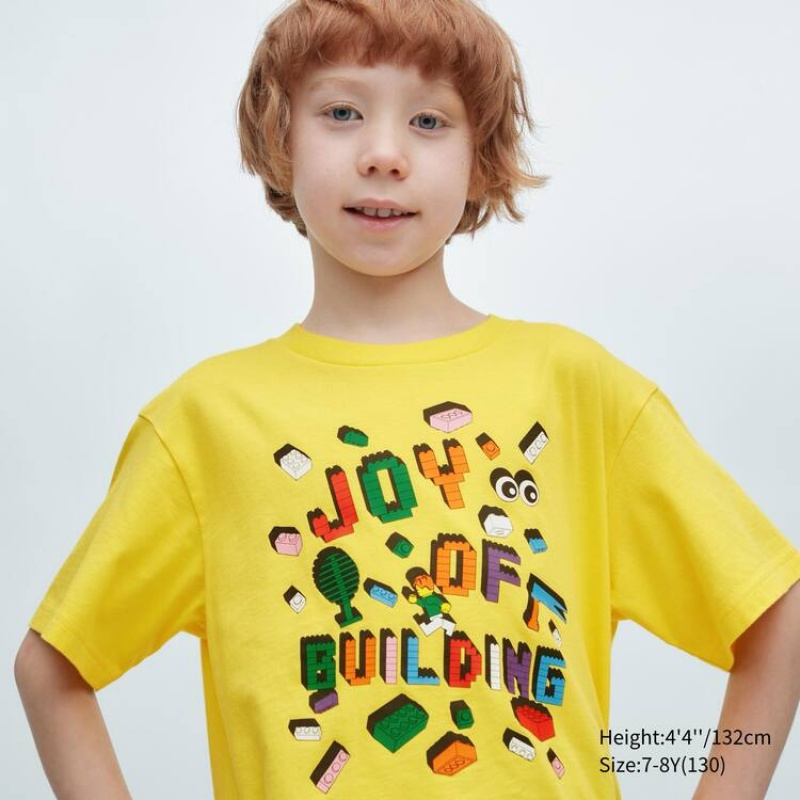 Uniqlo Lego® City Ut Graphic Kids\' T Shirts Yellow | YDEKMJ269