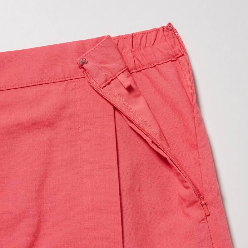 Uniqlo Linen Blend Skort Women's Skirts Pink | NRCYPH425