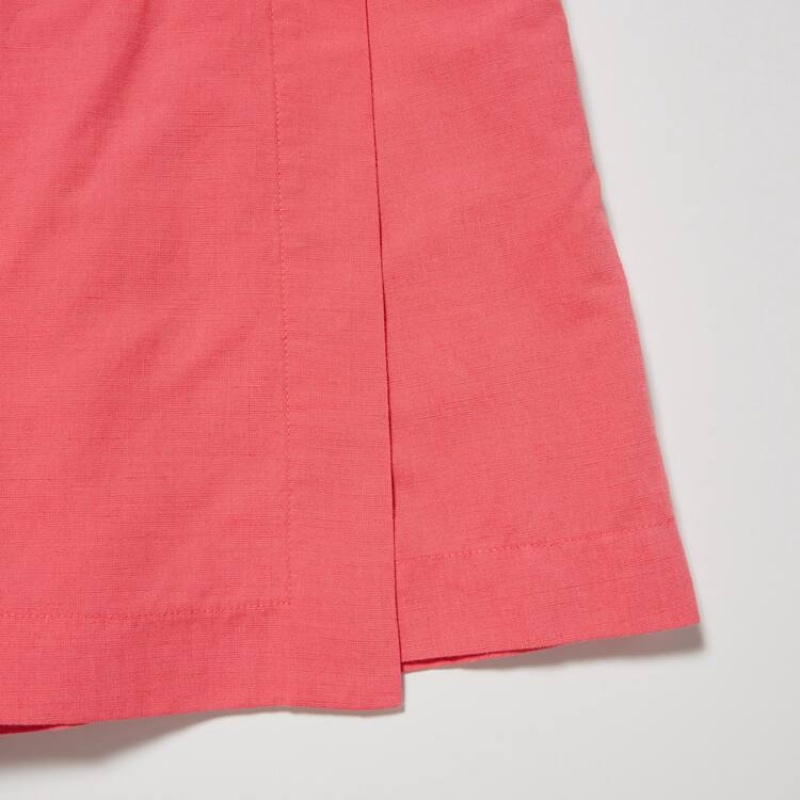 Uniqlo Linen Blend Skort Women's Skirts Pink | NRCYPH425