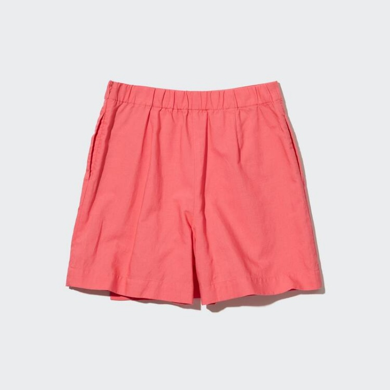 Uniqlo Linen Blend Skort Women's Skirts Pink | NRCYPH425