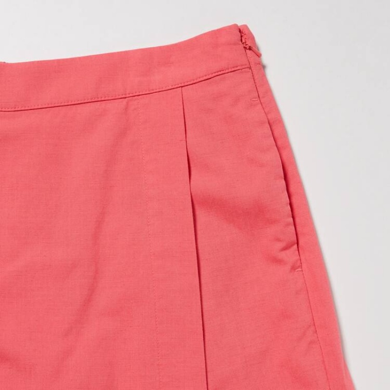 Uniqlo Linen Blend Skort Women's Skirts Pink | NRCYPH425