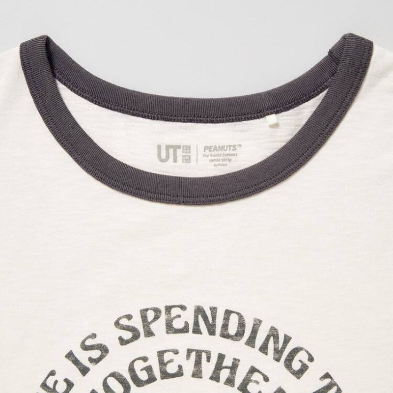 Uniqlo Love Sunshine & Peanuts Ut Graphic Women's T Shirts White | LQSONG457