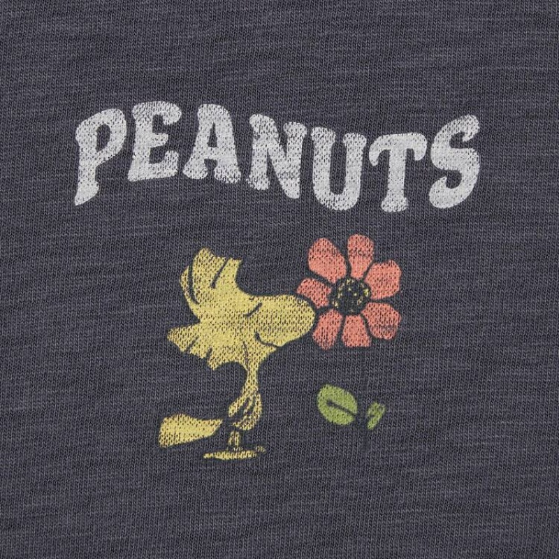 Uniqlo Love Sunshine & Peanuts Ut Graphic Women's T Shirts Dark Grey | JMBYEL217