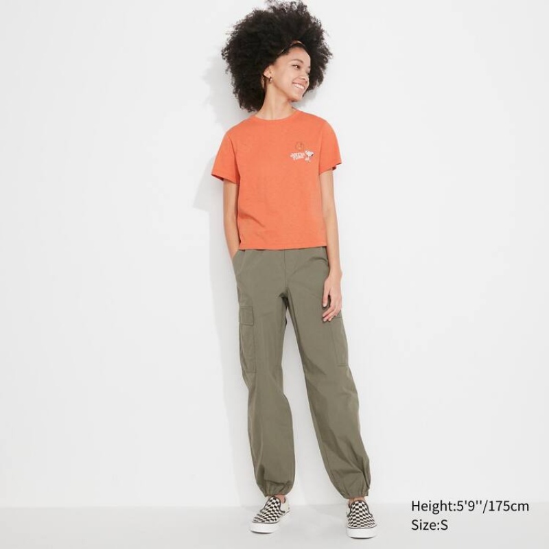 Uniqlo Love Sunshine & Peanuts Ut Graphic Women's T Shirts Orange | JLRGAK682