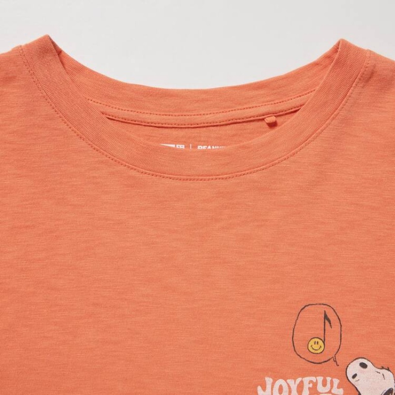 Uniqlo Love Sunshine & Peanuts Ut Graphic Women's T Shirts Orange | JLRGAK682