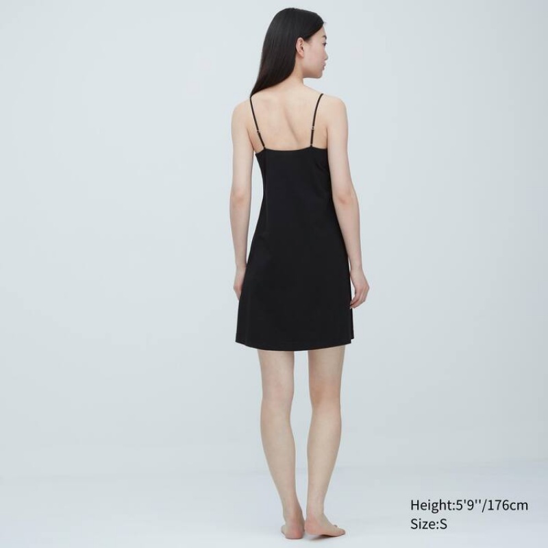 Uniqlo Mame Kurogouchi Airism Plunge Slip Women's Vest Black | APRIQE327