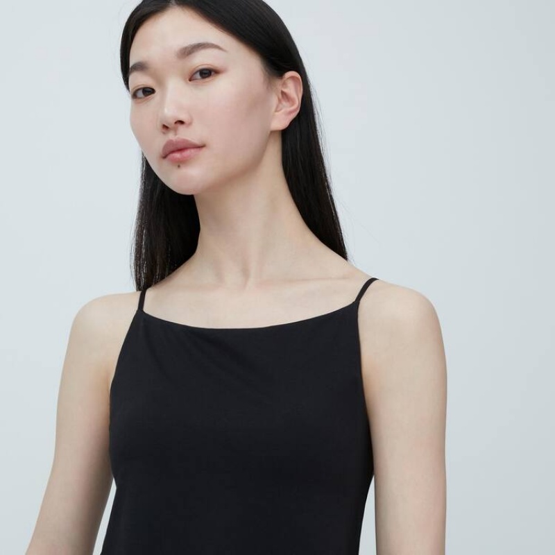 Uniqlo Mame Kurogouchi Airism Plunge Slip Women's Vest Black | APRIQE327