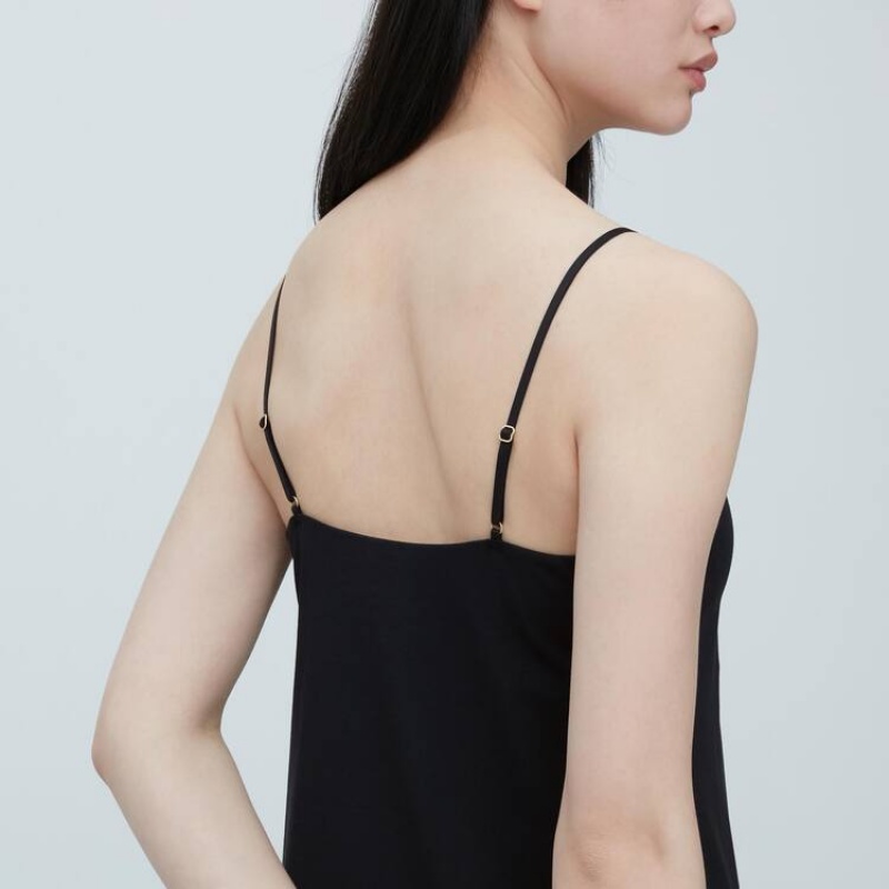 Uniqlo Mame Kurogouchi Airism Plunge Slip Women's Vest Black | APRIQE327