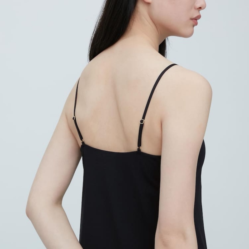 Uniqlo Mame Kurogouchi Airism Plunge Slip Women's Bras Black | JWEZVB820