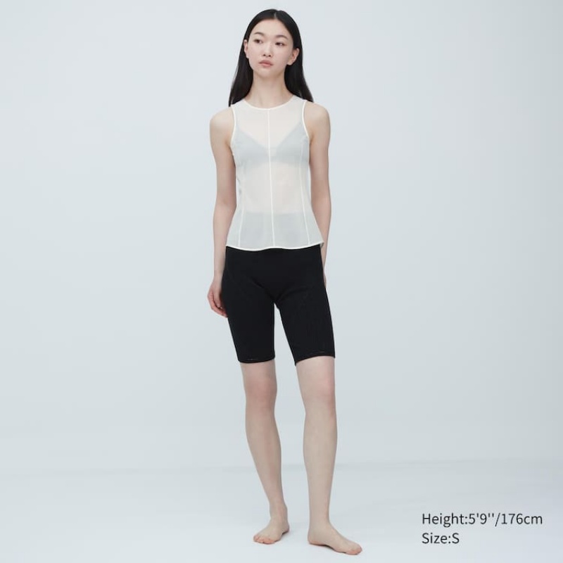 Uniqlo Mame Kurogouchi Sheer Sleeveless Women's Vest White | LTBFVO540