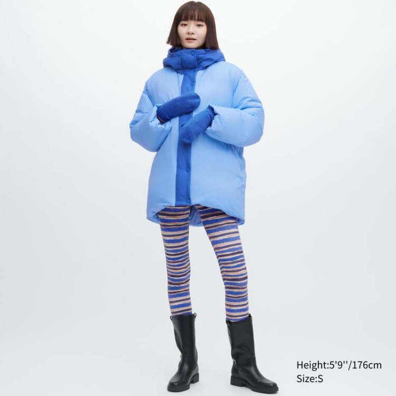 Uniqlo Marni Down Oversized Women's Coats Blue | LKQPYS578