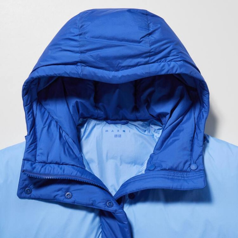 Uniqlo Marni Down Oversized Women's Coats Blue | LKQPYS578