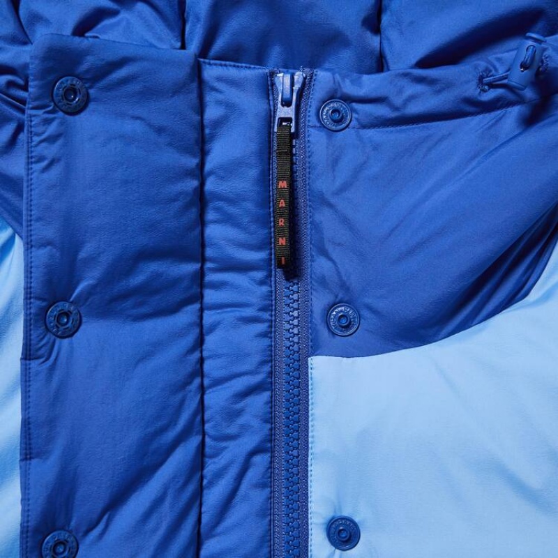 Uniqlo Marni Down Oversized Women's Coats Blue | LKQPYS578