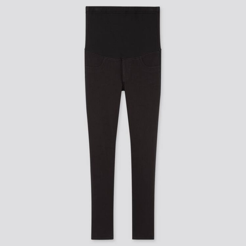 Uniqlo Maternity Long (2020 Season) Women\'s Leggings Black | PTXBRK681