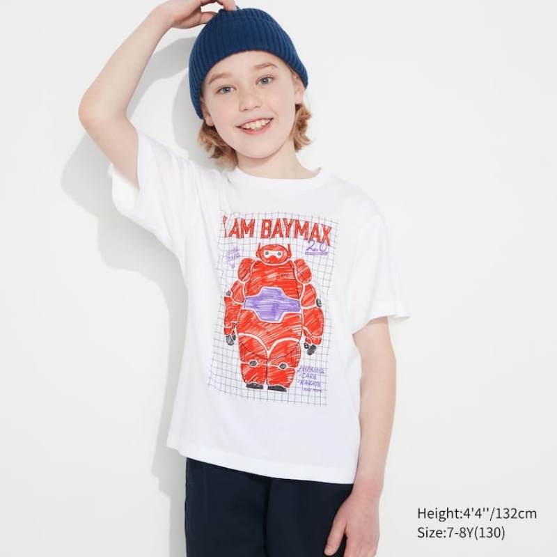 Uniqlo Mfa Utgp2023 Graphic Kids' T Shirts White | BWRHNA679