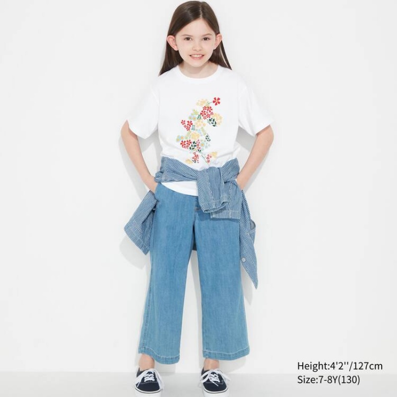 Uniqlo Mfa Utgp2023 Graphic Kids' T Shirts White | ZEBPVC317