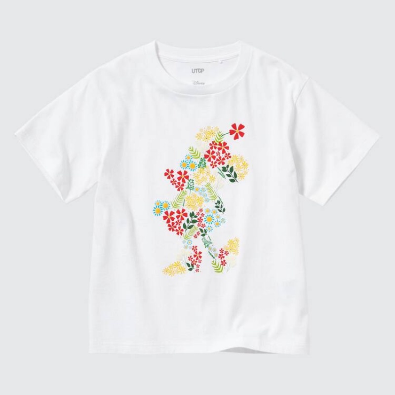 Uniqlo Mfa Utgp2023 Graphic Kids' T Shirts White | ZEBPVC317