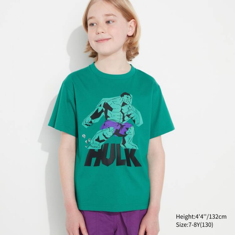 Uniqlo Mfa Utgp2023 Graphic Kids' T Shirts Green | KXOLWM028