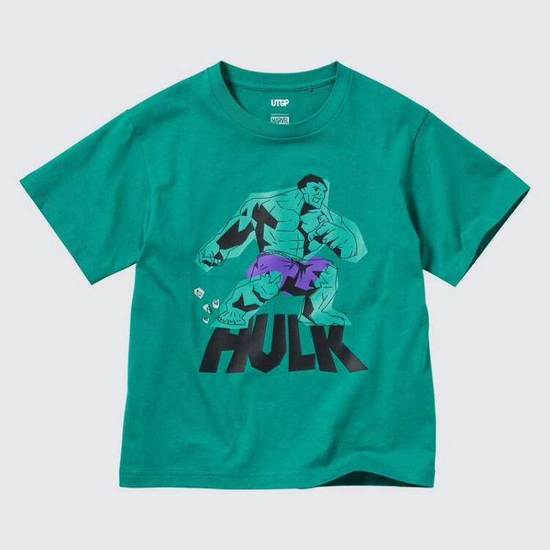 Uniqlo Mfa Utgp2023 Graphic Kids' T Shirts Green | KXOLWM028