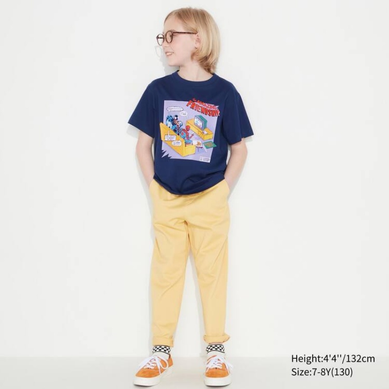 Uniqlo Mfa Utgp2023 Graphic Kids' T Shirts Navy | KXFCON236