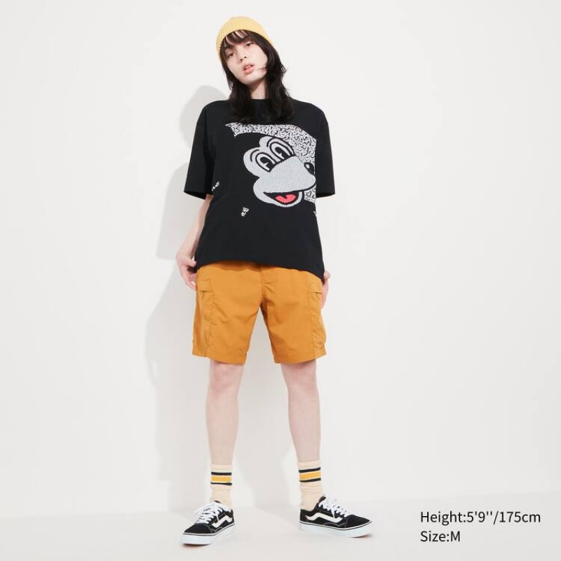 Uniqlo Mickey X Keith Haring Ut Graphic Men's T Shirts Black | ZEXIAW659