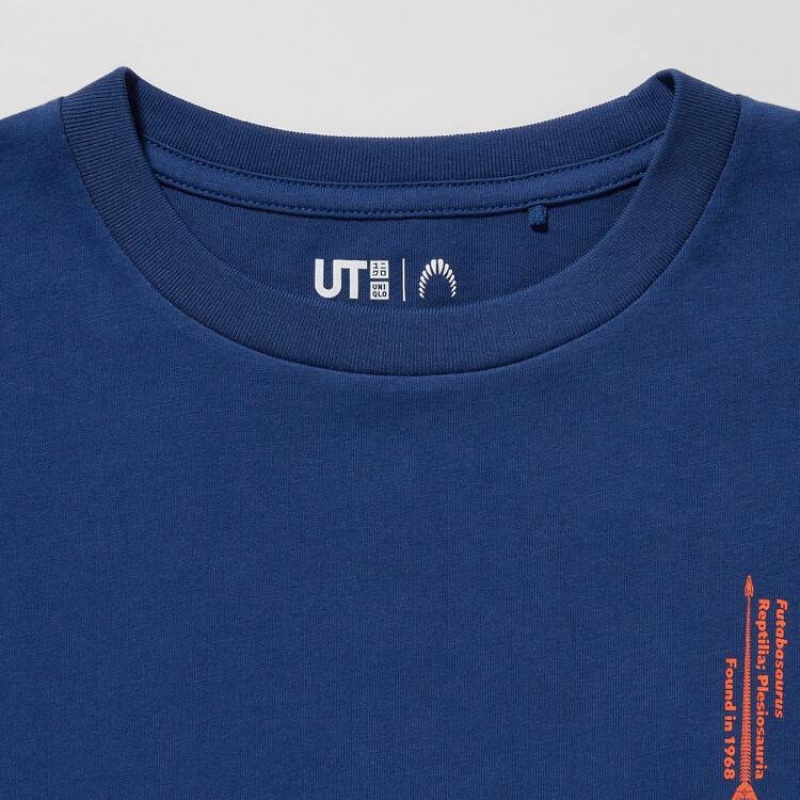 Uniqlo National Museum Of Nature And Science Tokyo Ut Graphic Kids' T Shirts Blue | RGQDXB927