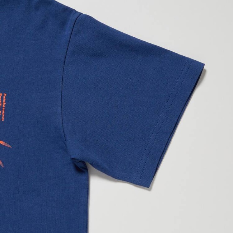 Uniqlo National Museum Of Nature And Science Tokyo Ut Graphic Kids' T Shirts Blue | RGQDXB927