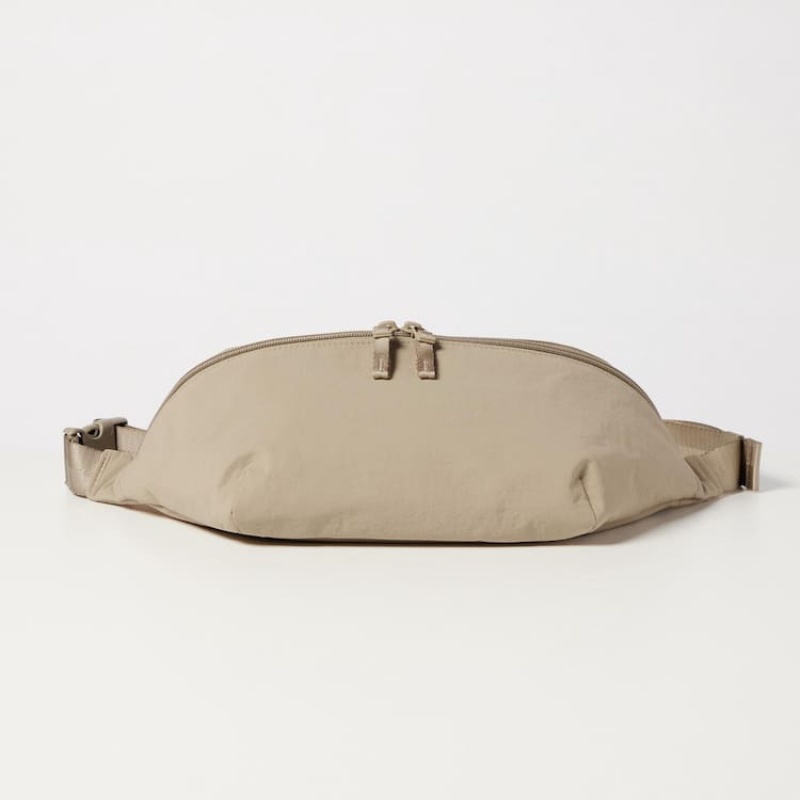 Uniqlo Nylon Crossbody Men's Bags Beige | MWSGNR741