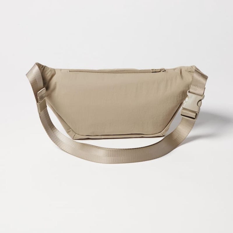 Uniqlo Nylon Crossbody Men's Bags Beige | MWSGNR741