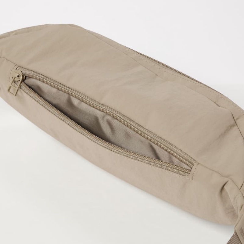 Uniqlo Nylon Crossbody Men's Bags Beige | MWSGNR741