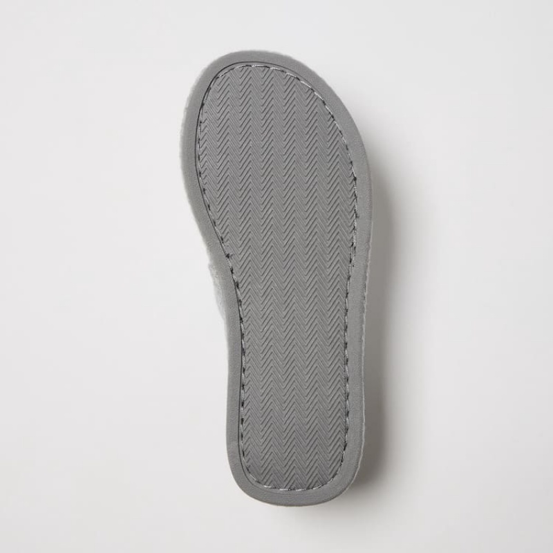 Uniqlo Open Toe Waffle Men's Slippers Grey | DXRGPN837