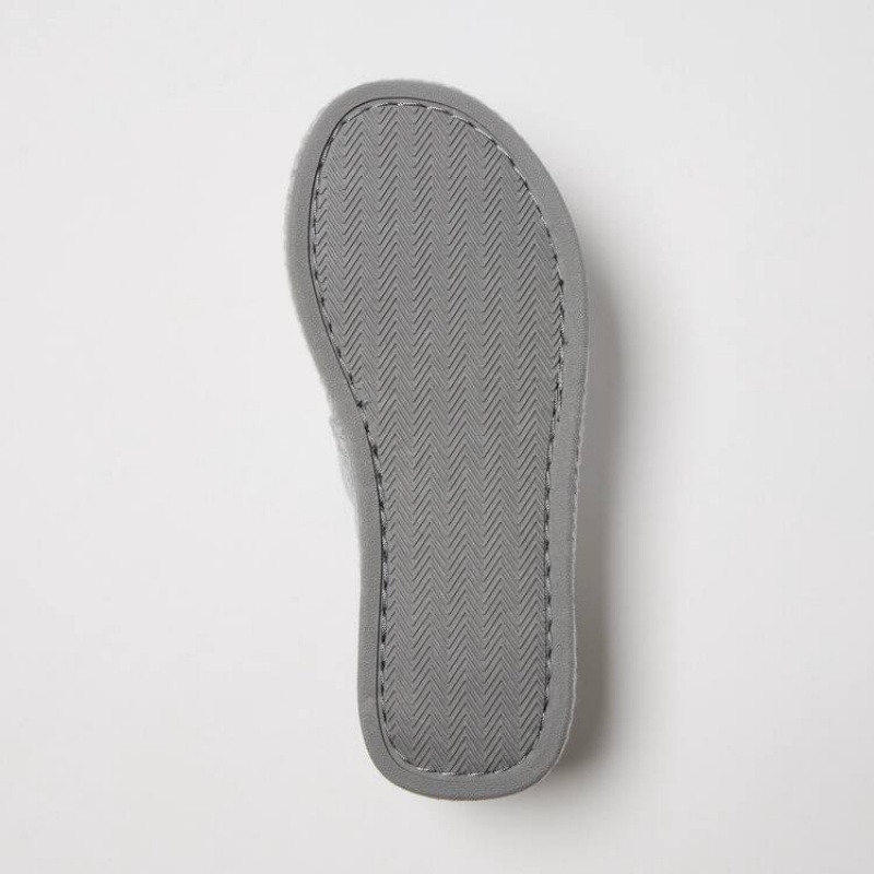 Uniqlo Open Toe Waffle Women's Slippers Grey | SDNXLQ398