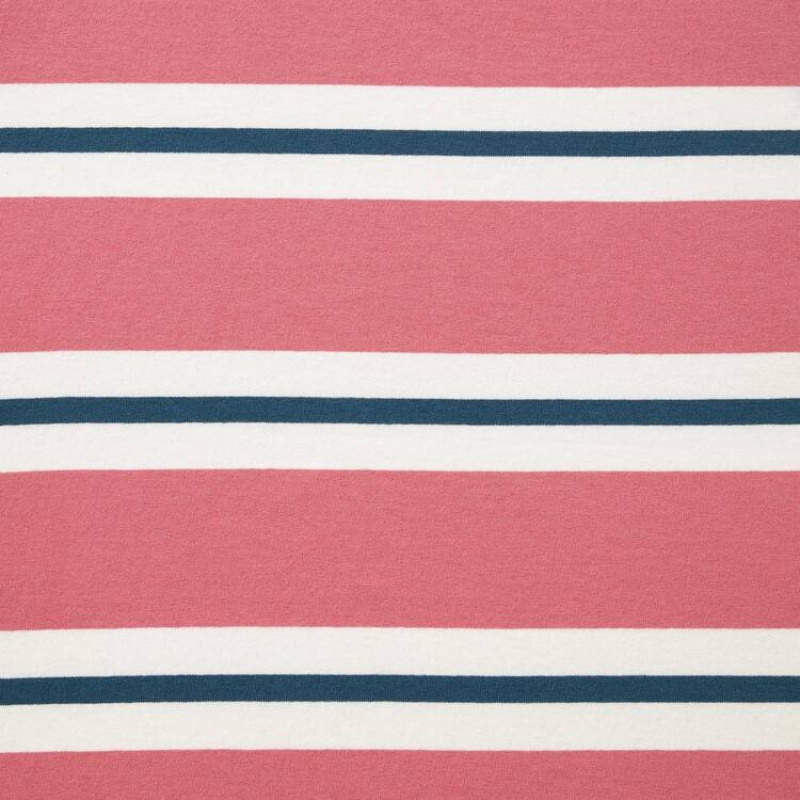 Uniqlo Oversized Striped Half Sleeved Men's T Shirts Pink | MTVGFP915