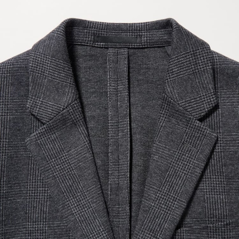 Uniqlo Patterned Comfort Men's Jackets Grey | ODXKBU285