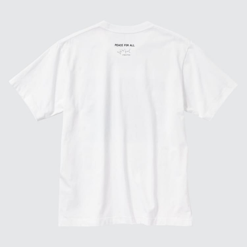 Uniqlo Peace For All Ut Graphic (Cristina De Middel) Women's T Shirts White | PMNBTL341