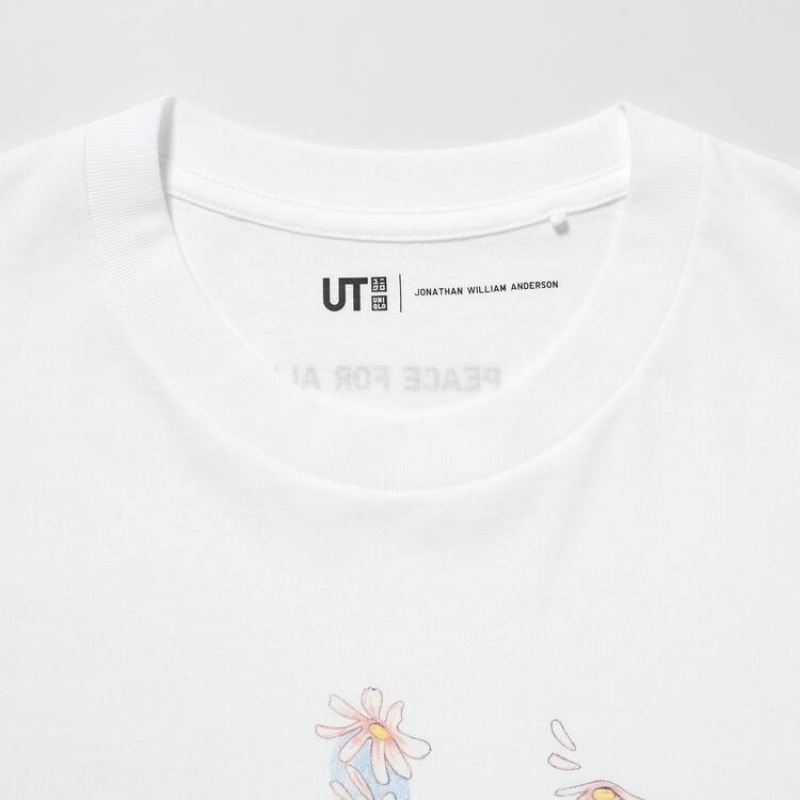 Uniqlo Peace For All Ut Graphic (Jonathan Anderson) Women's T Shirts White | MALSER025