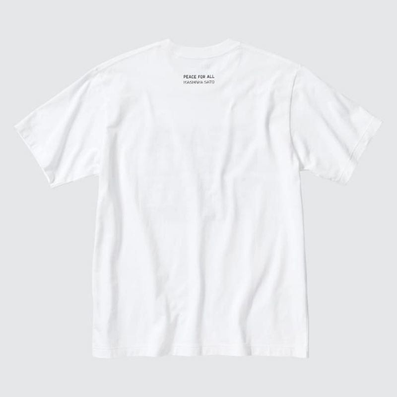 Uniqlo Peace For All Ut Graphic (Kashiwa Sato) Men's T Shirts White | GZNSVK975