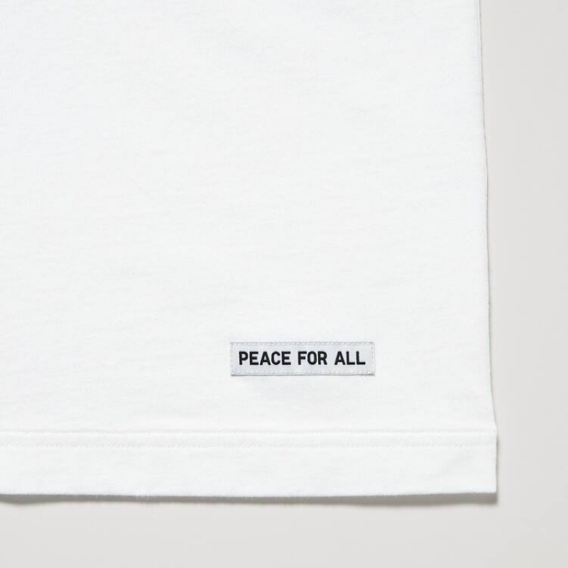 Uniqlo Peace For All Ut Graphic (Kashiwa Sato) Men's T Shirts White | GZNSVK975