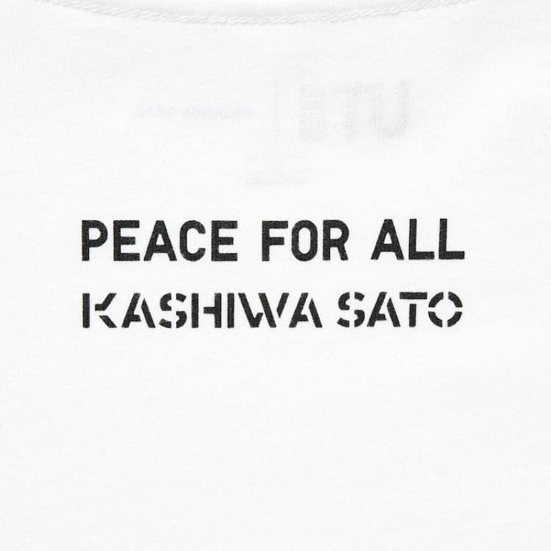 Uniqlo Peace For All Ut Graphic (Kashiwa Sato) Men's T Shirts White | GZNSVK975