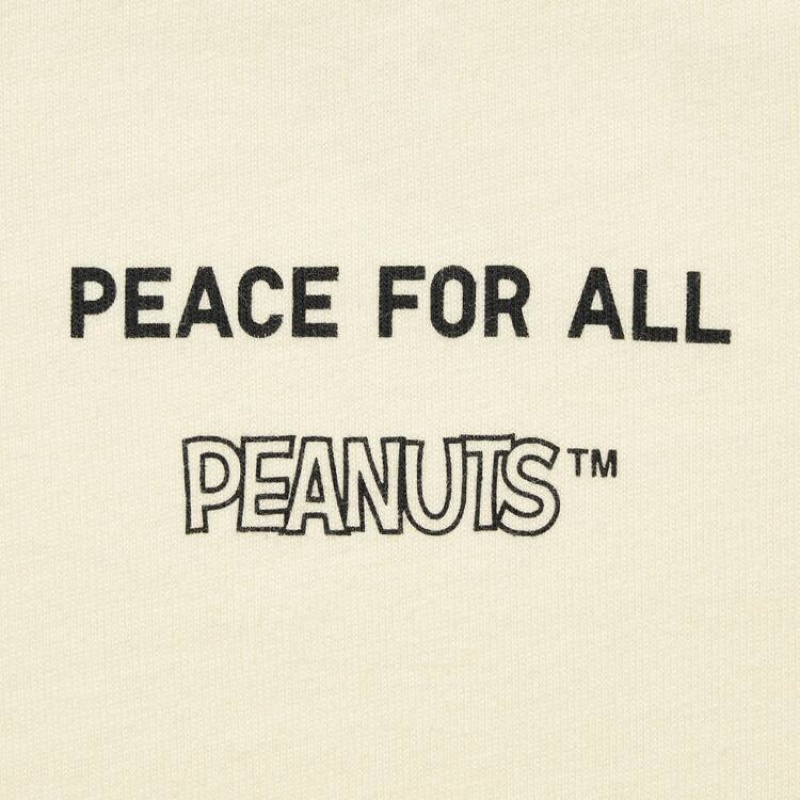 Uniqlo Peace For All Ut Graphic (Peanuts) Men's T Shirts Yellow | FKTPAN015