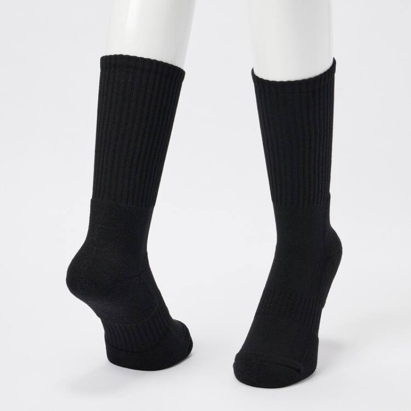 Uniqlo Pile Men's Socks Black | PLEQGM947