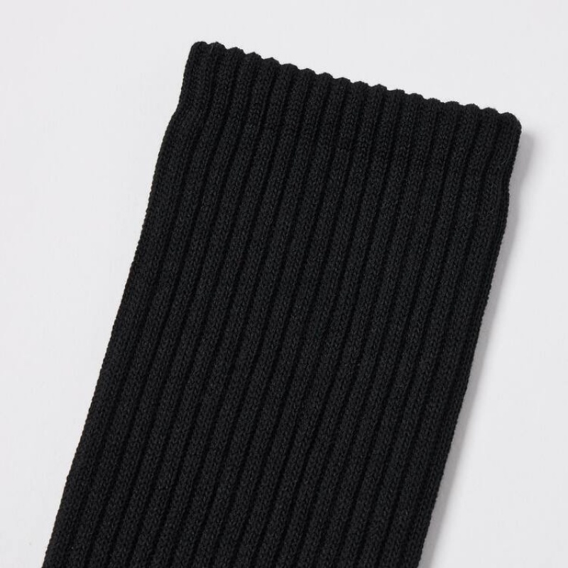 Uniqlo Pile Men's Socks Black | PLEQGM947